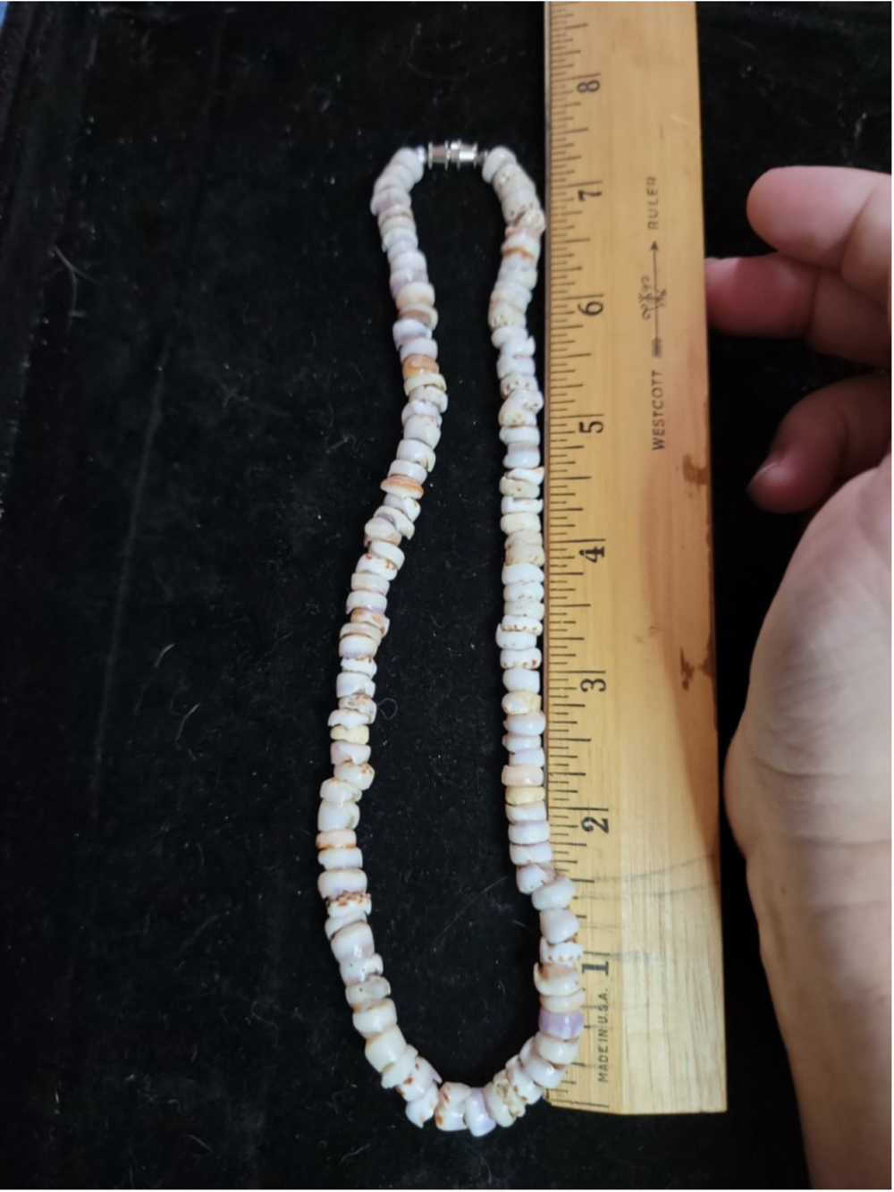 Vtg Large Chunky PUKA Shell Necklace 15" Hawaiian Surfer Diver Barrel Clasp - Picture 3 of 3